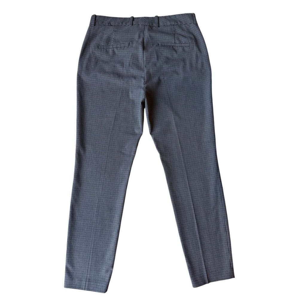 ZARA Woman Ankle Slim Straight Fine Plaid Dress Pants Size 10 - Picture 3 of 9